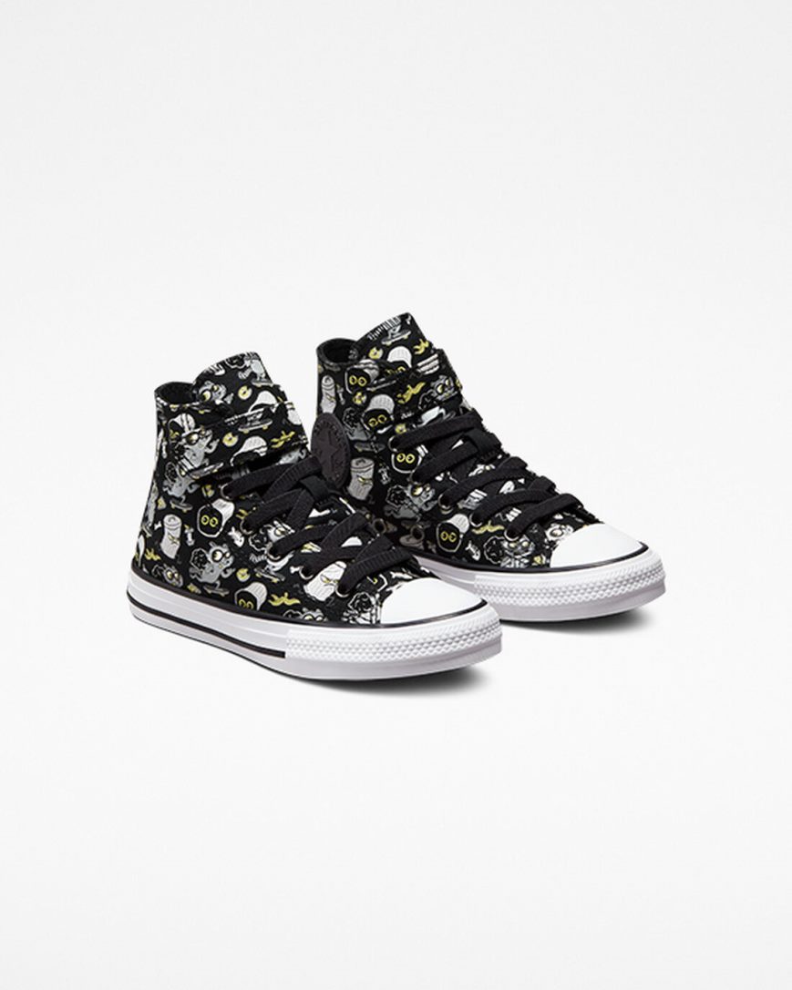 Zapatillas Altas Converse Chuck Taylor All Star Easy-On Raccoons Niño Negras Gris | PE 2W0574